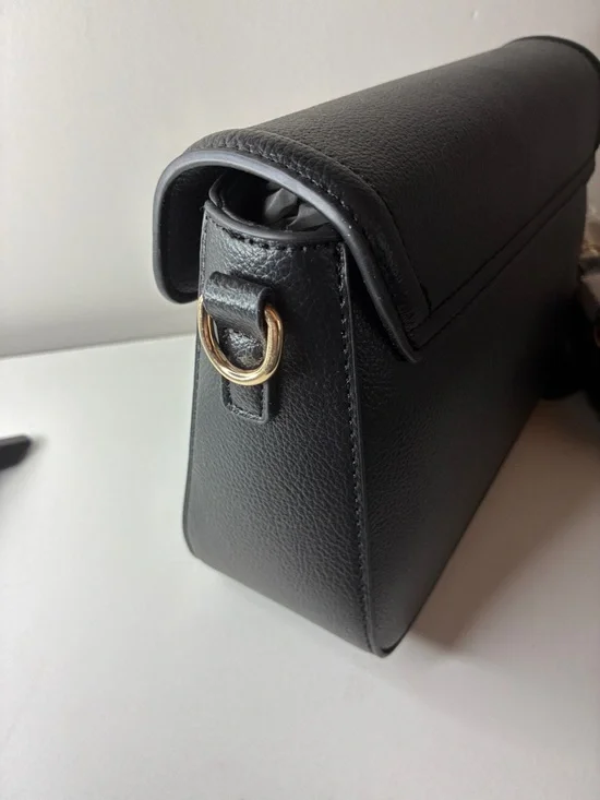 Valentino Orlandi Black Crossbody Bag with Matching Coin Pouch NWT - Picture 7 of 15